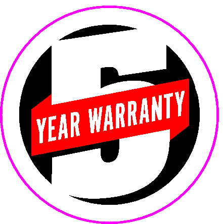 New 5 Year Warranty Badge