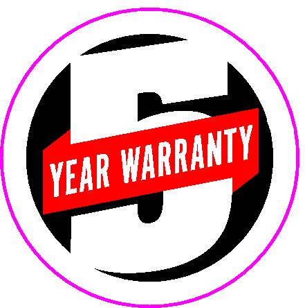 5 year warranty logo