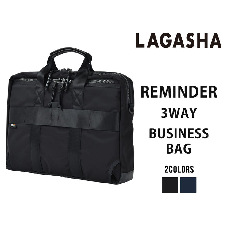 Lagasha ラガシャ Reminder リマインダー 3way ブリーフケース ビジネスバッグ リュックサック ショルダーバッグ ビジネスリュック 横型 7336