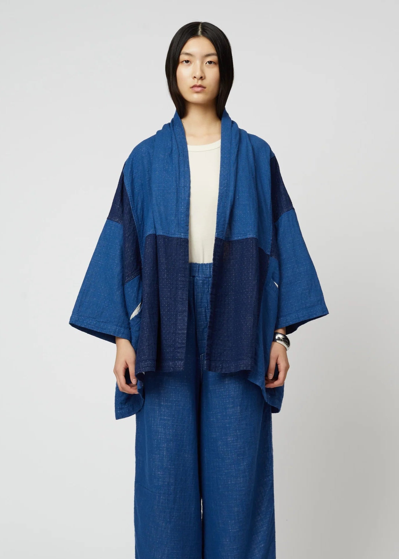 Haori Coat - Patchwork Indigo