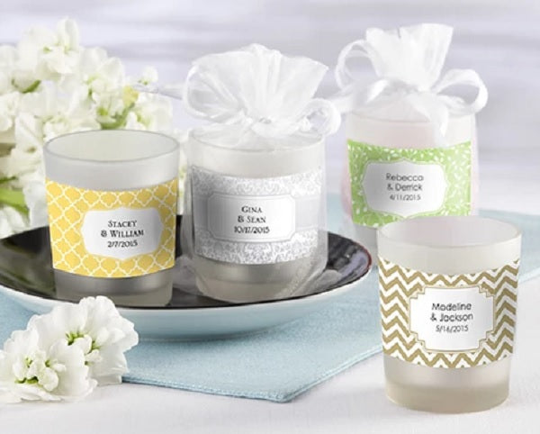 custom candle wedding favors