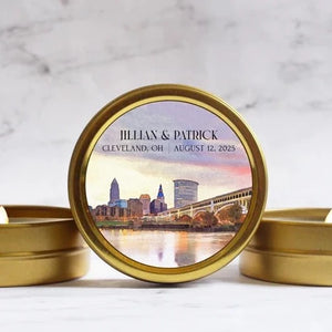 Cleveland Wedding Candle Favor - Forever Wedding Favors - Candle Wedding Favors