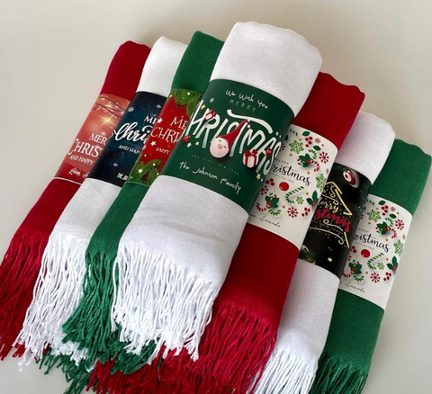 Personalized Christmas Shawl Favors