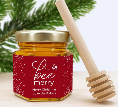 Christmas Honey Bee Merry Favors