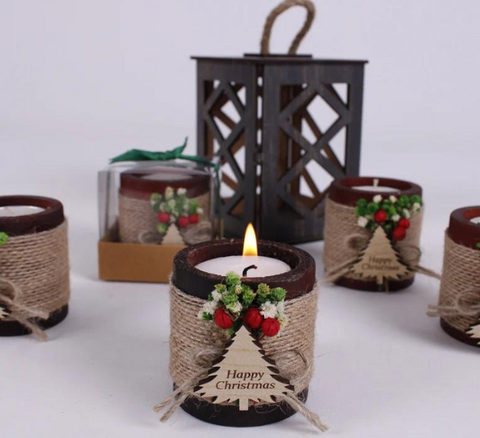 Christmas Gifts, Christmas Personalized Candle Favors, Christmas