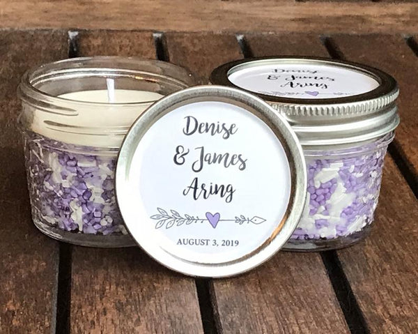 wedding party favors candles