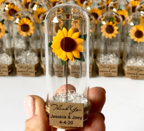 Personalized Sunflower Design Garden Seed Packet Party Favors