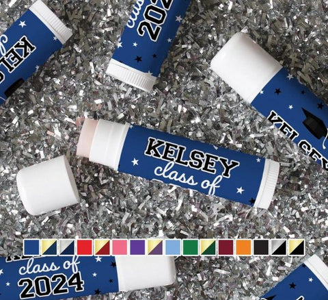 Personalized Graduation Lip Balm Wrapper Sticker