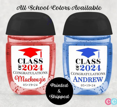 Graduation Hand Sanitizer Stickers