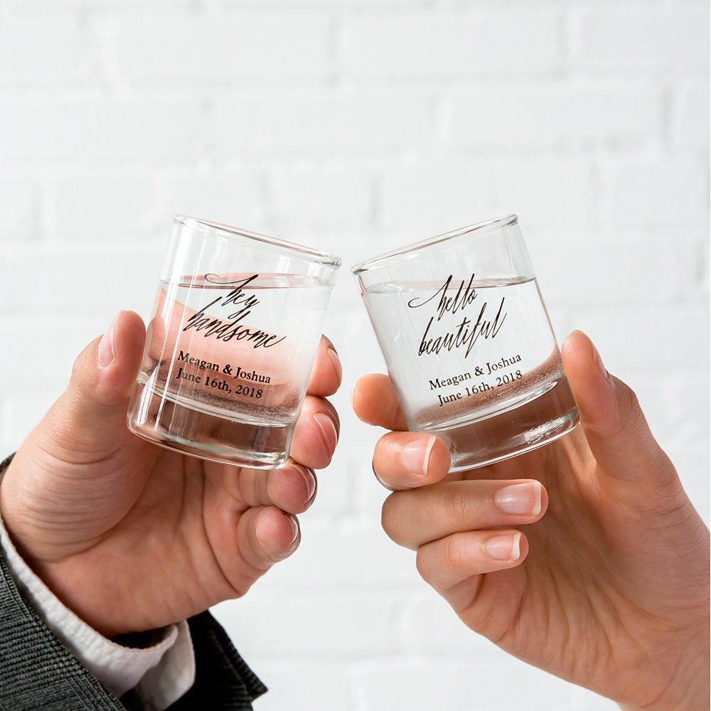 Clear Glass Coffee Mugs - Personalized - Forever Wedding Favors