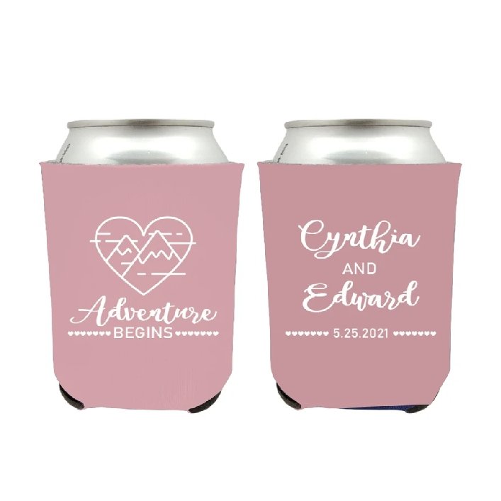 Custom Neoprene Foam Beer Can Drink Holder - Gray - Forever