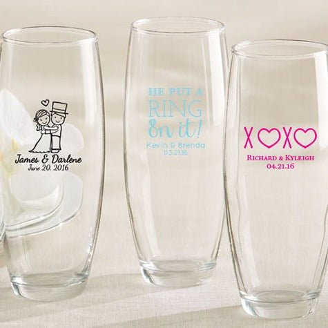 Clear Glass Coffee Mugs - Personalized - Forever Wedding Favors