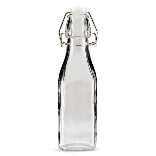15 Pack Small Swing Top Glass Bottles with Lids, 2 oz/ 60 ml with Tags and  Jute Twine for Wedding Party Favors