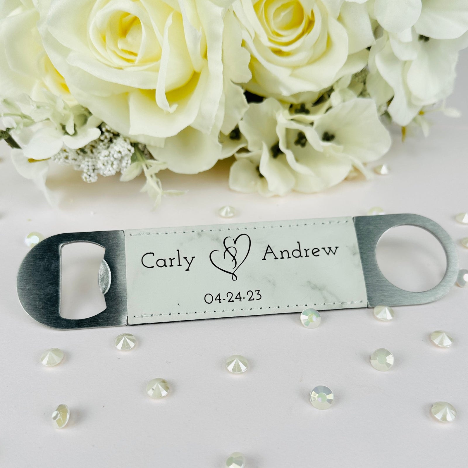 Magnetic Leather Bottle Opener - Forever Wedding Favors