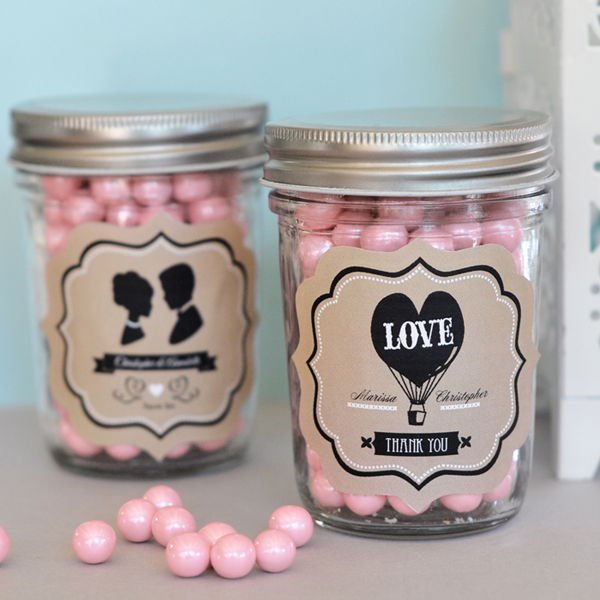 Love Mason Jars - Glass Rustic Mini Wedding Favors - MW25834