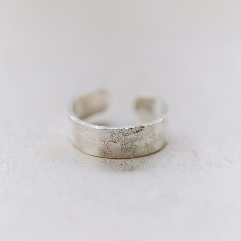Sterling Silver Lace Textured Toe Ring