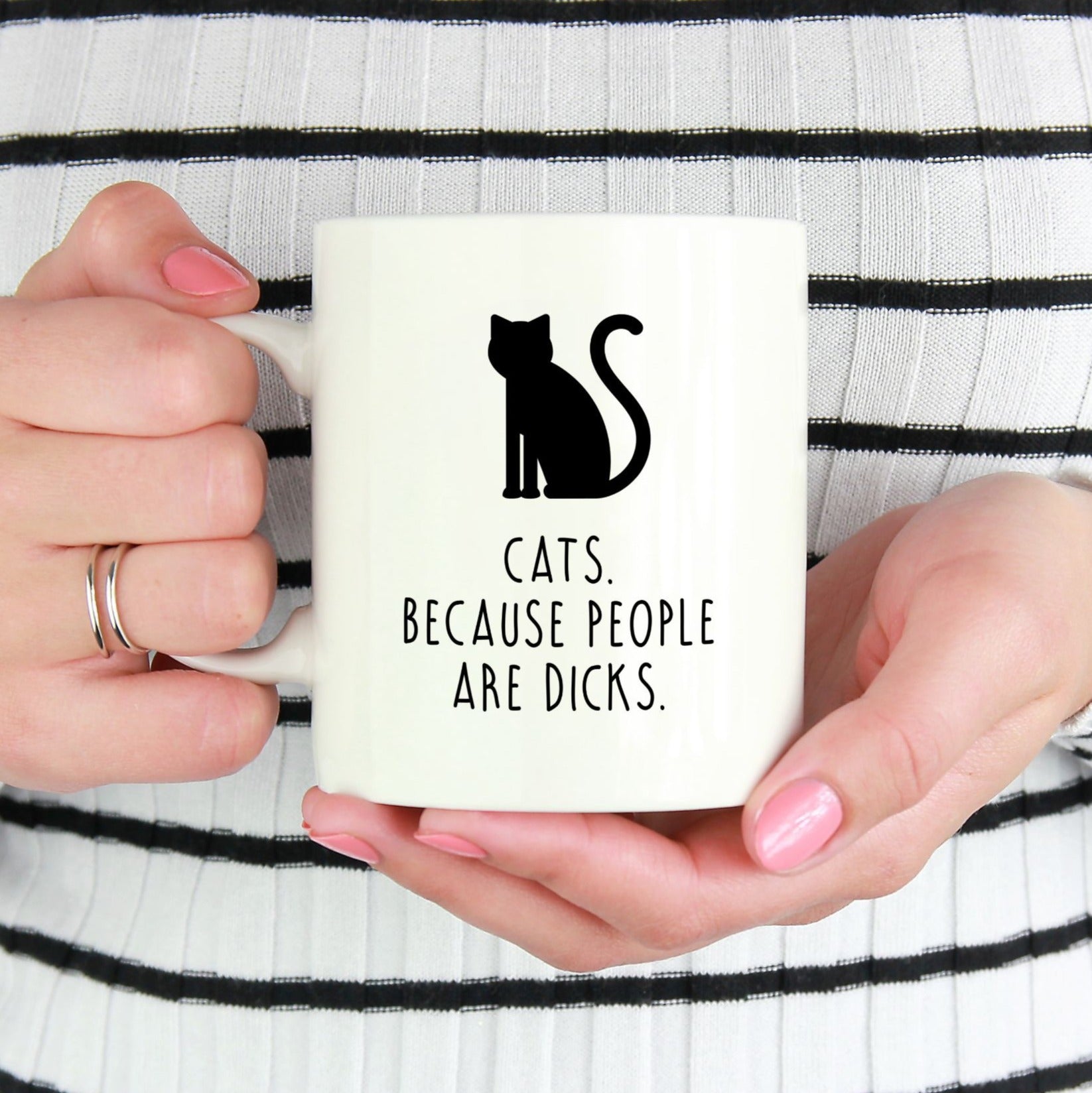 Funny Cat Mug Cats Because People Are Dicks 9822