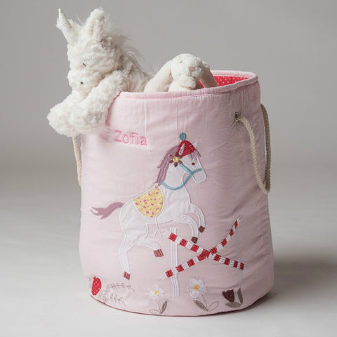 Personalised Pony Print Storage Basket