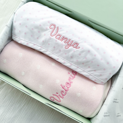personalised baby blanket gift set