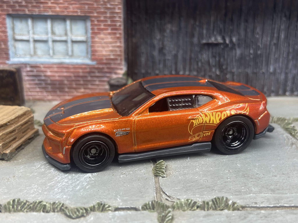 Custom Hot Wheels 2018 Camaro COPO In Orange and Black With Black 5 Sp |  Muncle Mikes