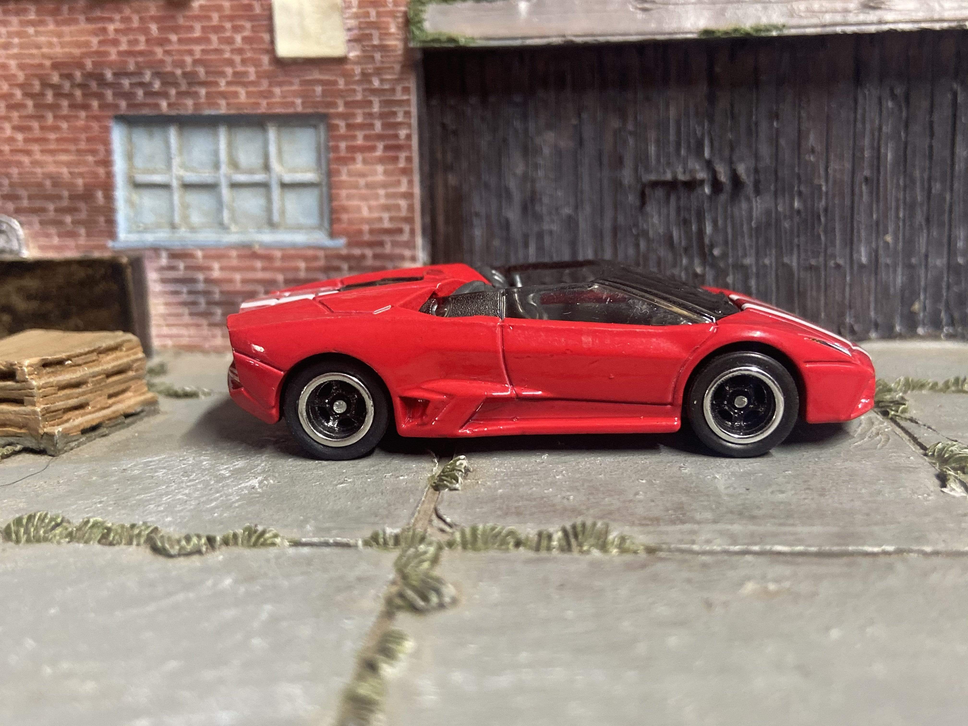 Custom Hot Wheels Lamborghini Reventon Roadster In Red With Black and |  Muncle Mikes