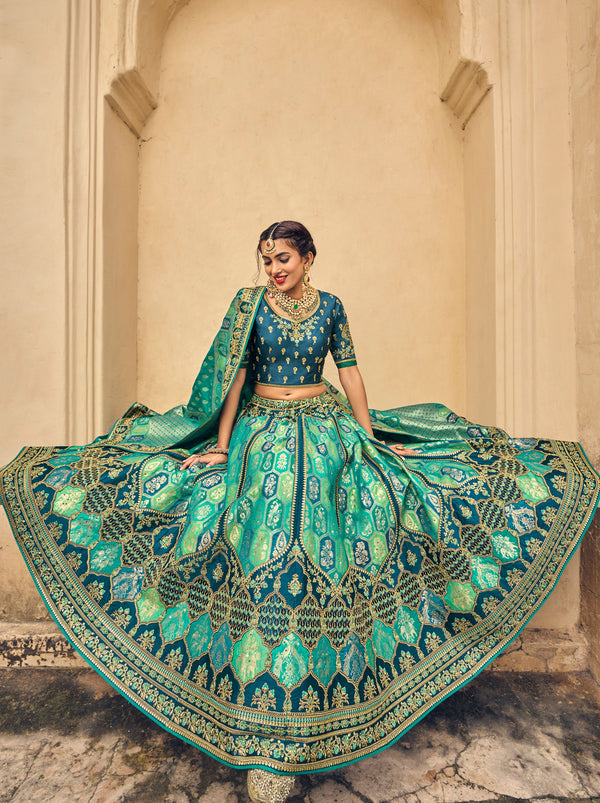 Enthralling Embroidered Designer Lehenga Choli With Designer Dupatta S –  Saris and Things