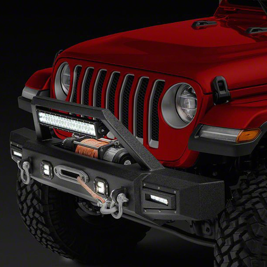 Front Bumper with 20 in. LED Light Bar for 1819 Jeep