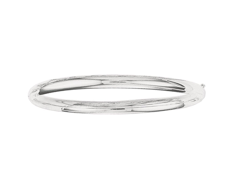 plain white gold bangle