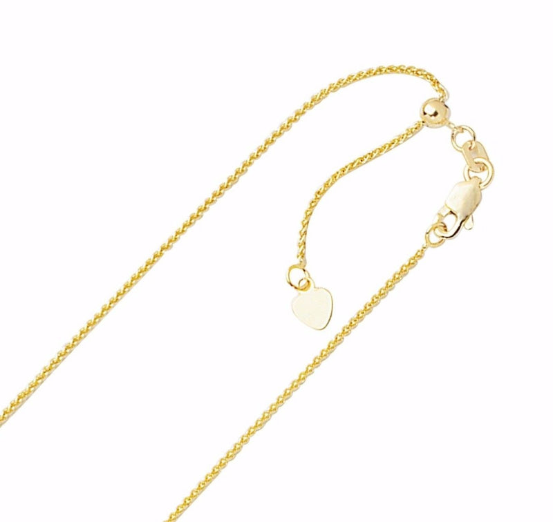 1mm Twisted Singapore Sparkle Chain Necklace REAL Solid 14K Yellow Gold ...