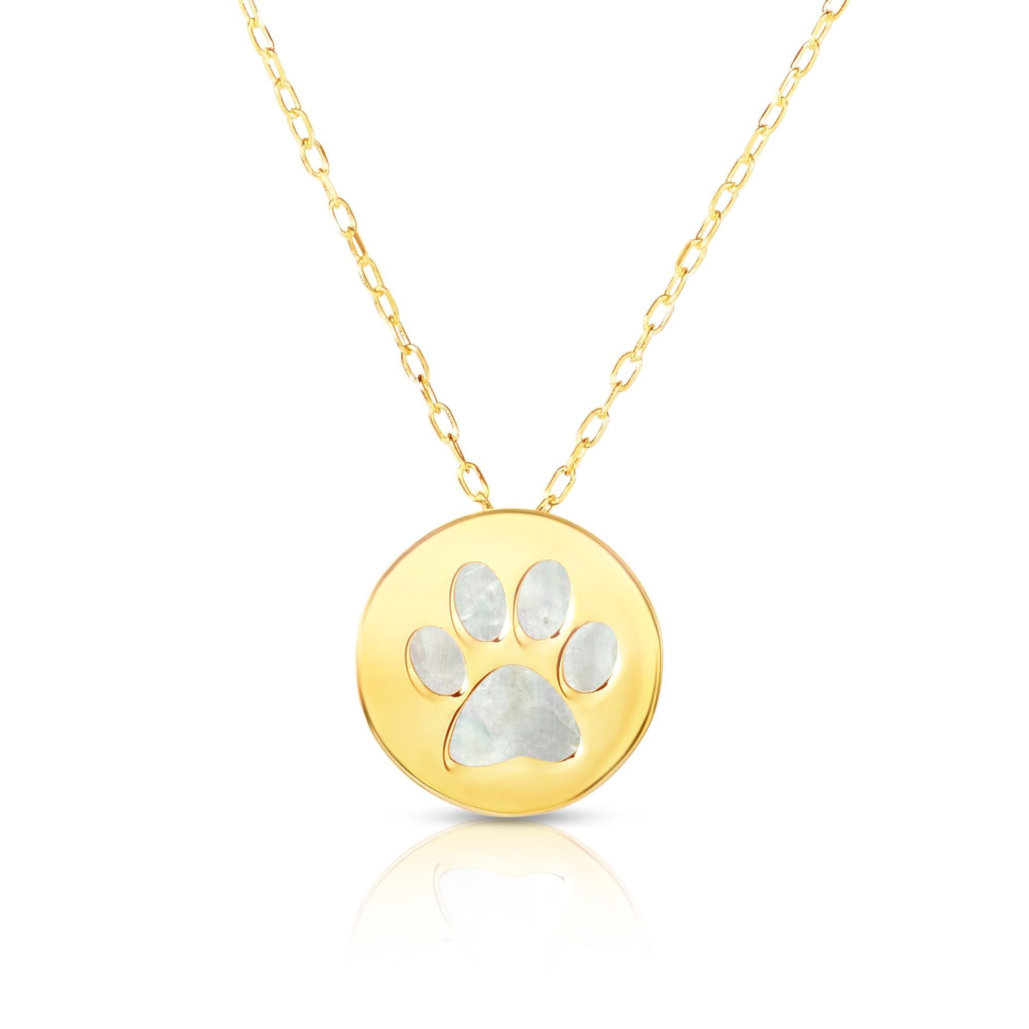 gold dog paw charm