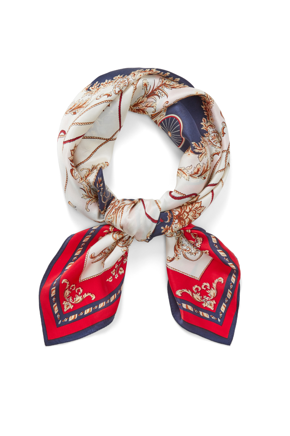 Burlington Silk Scarf Red & Navy