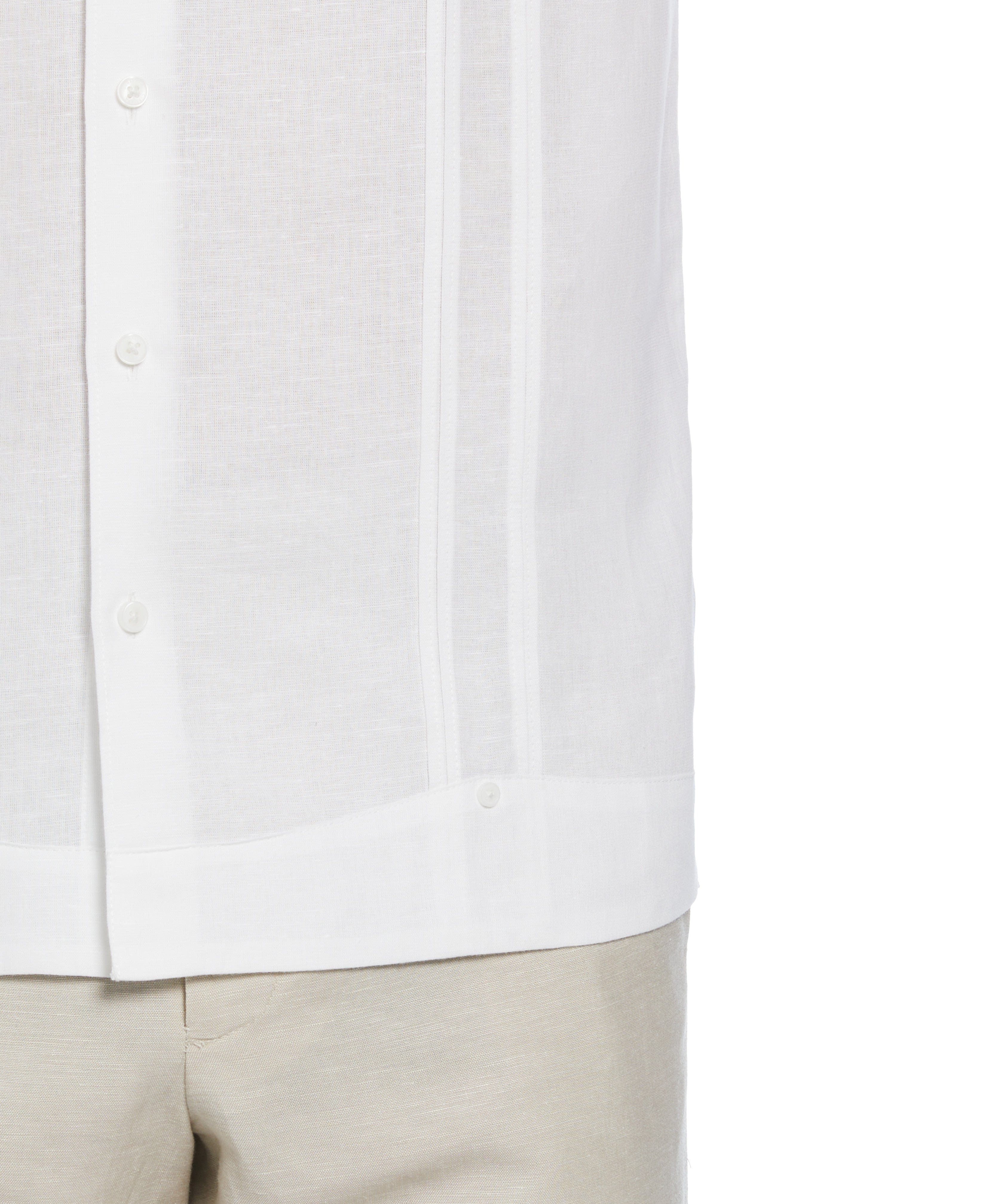 Linen Blend No-Pocket Guayabera Shirt