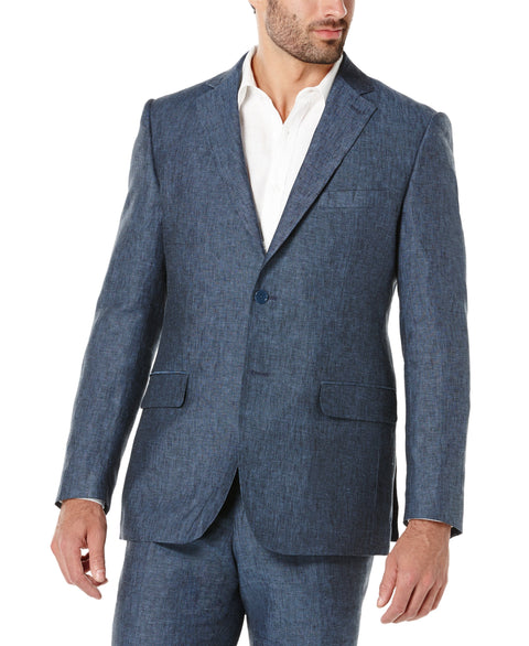 100% Linen Suit Jacket-Suit Jacket-Dress Blues-L42-1RG-Cubavera