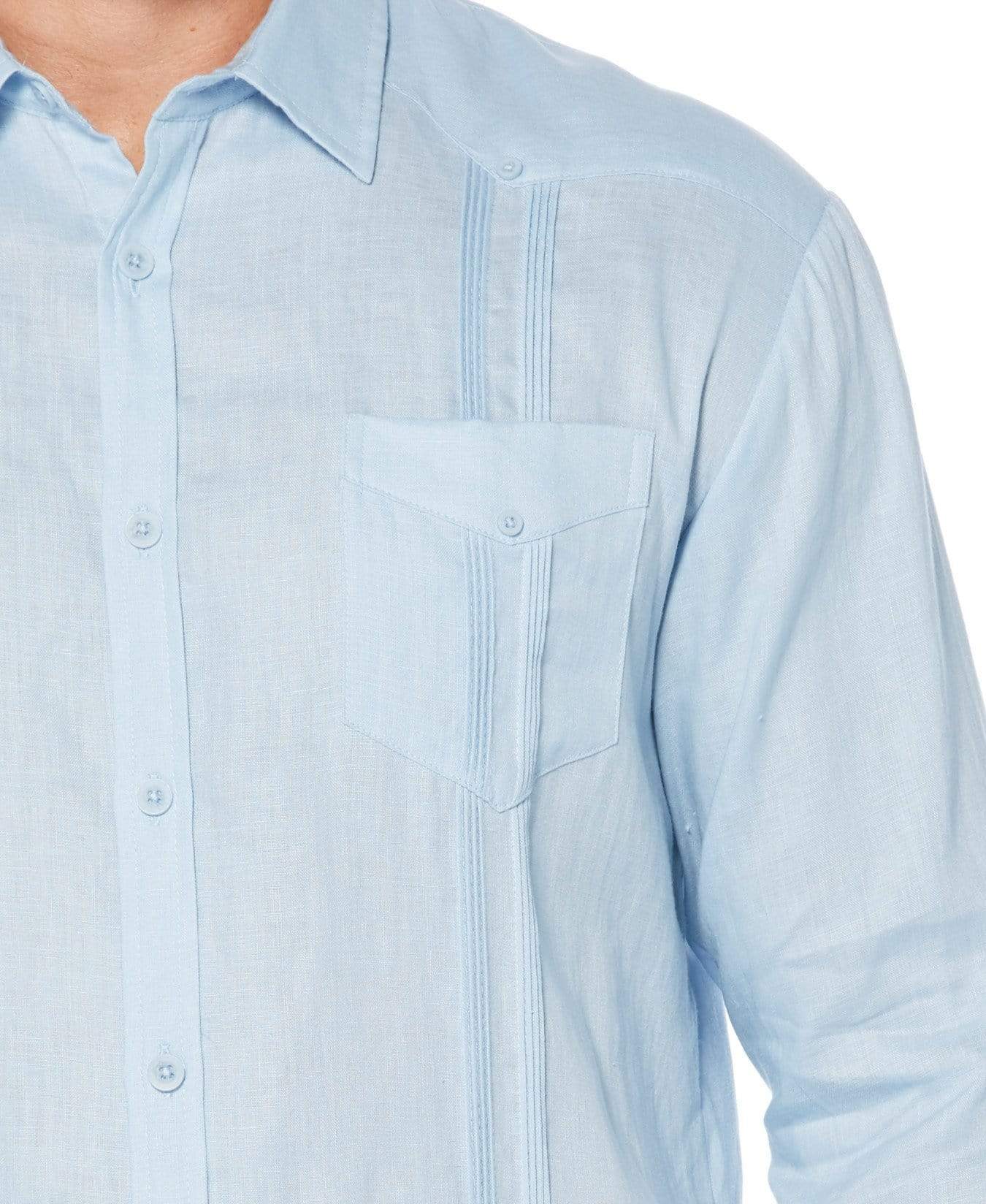 100% Linen Big & Tall Classic Guayabera Shirt - Long Sleeve | Cubavera