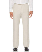 Linen-Blend Flat Front Pants | Cubavera