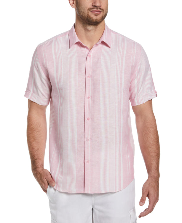 Big & Tall Yarn Dye Textured Stripe Shirt | Cubavera