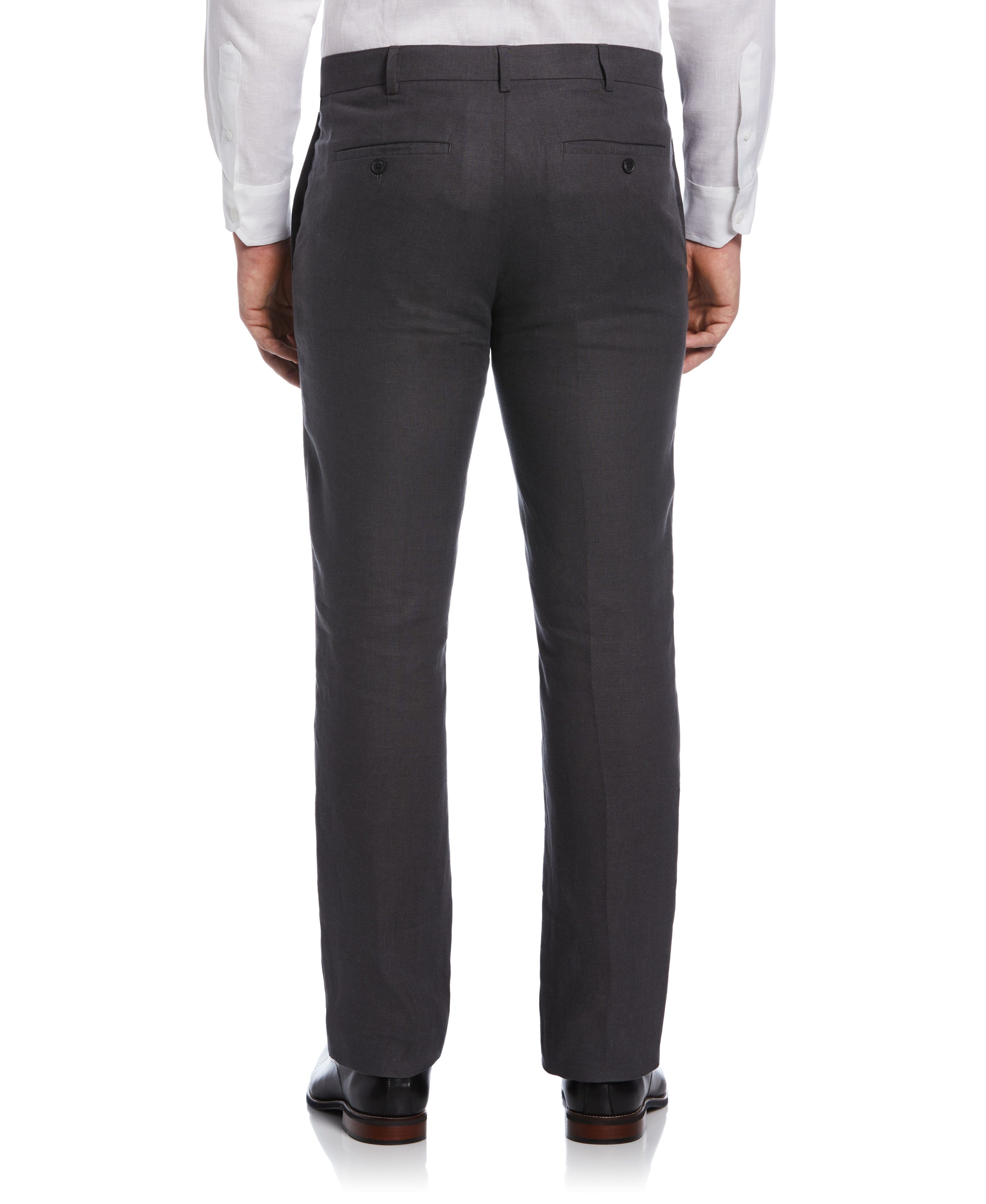 100% Delave Linen Flat Front Pant | Cubavera