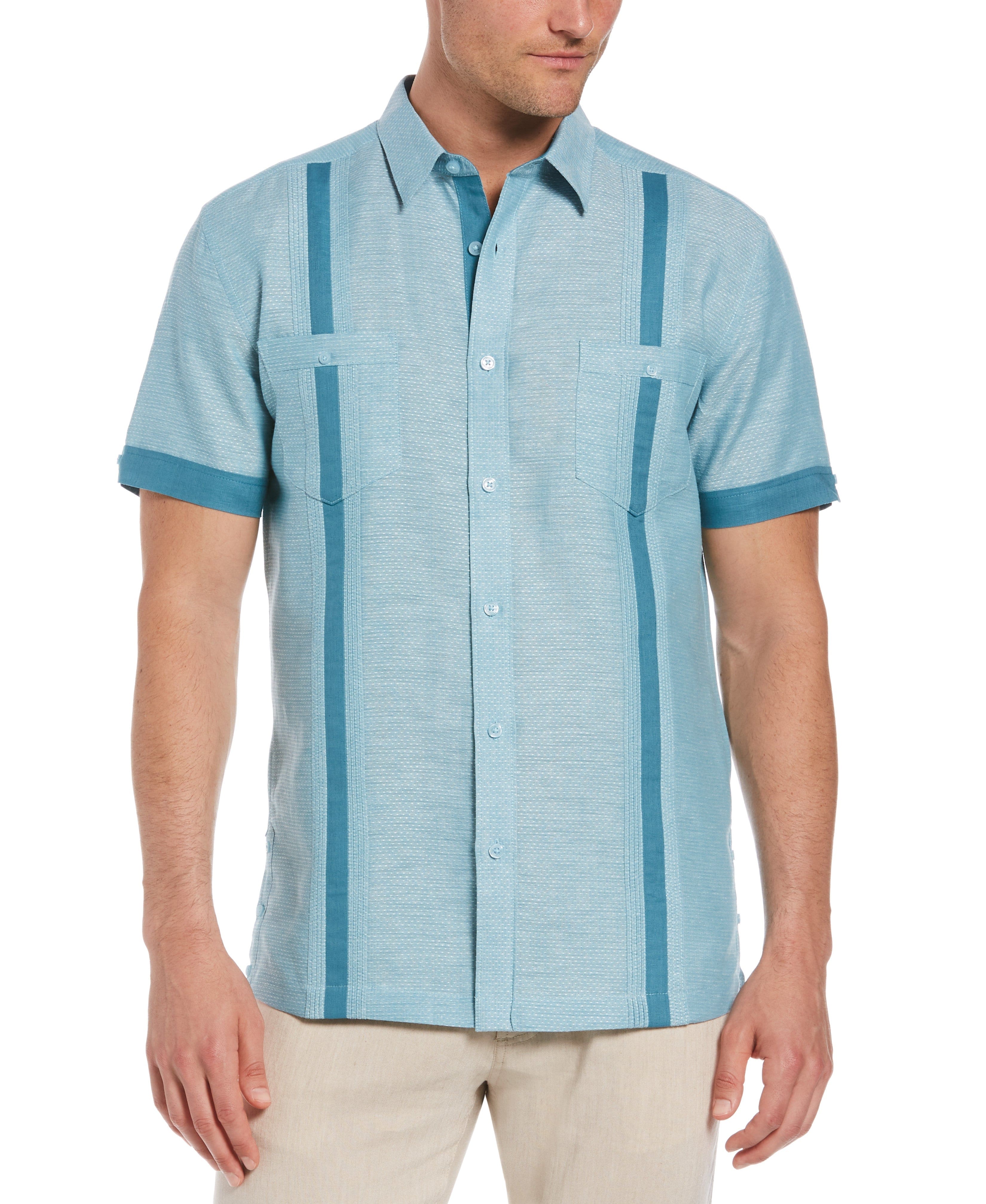 Fashion Double Pocket Guayabera Shirt | Cubavera