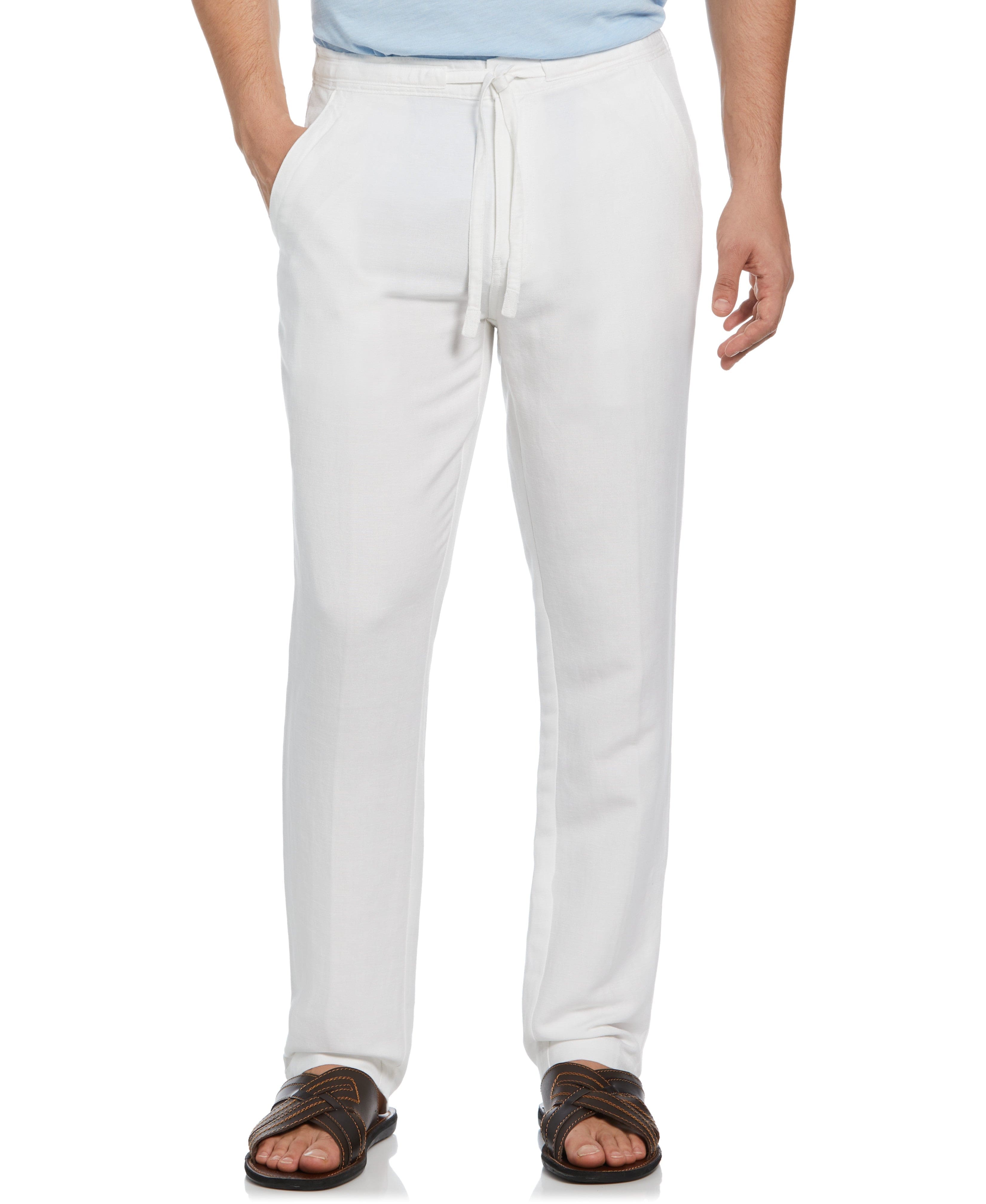 Linen-Blend Stretch 5-Pocket Pants