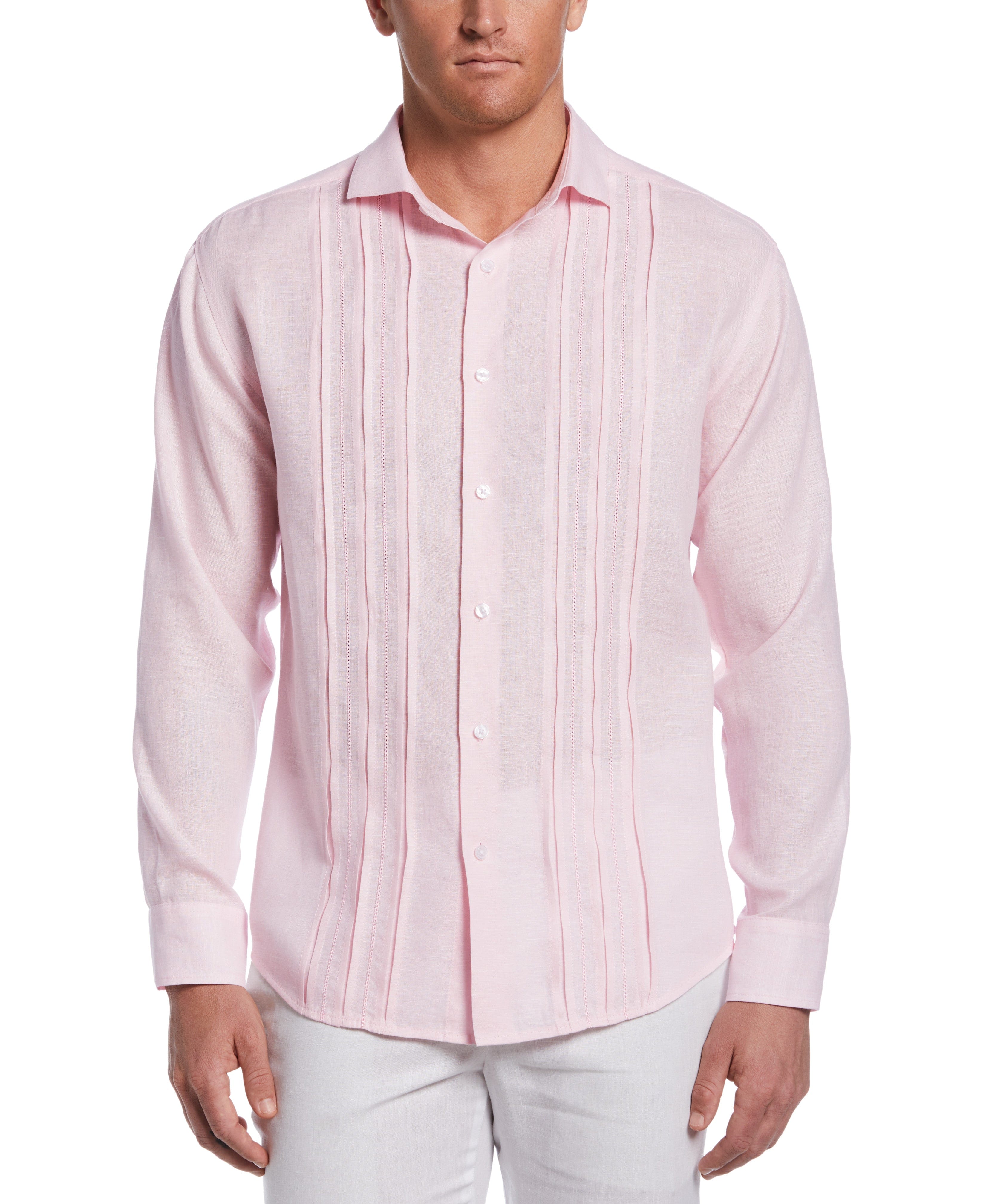 Linen Multi-Tuck Guayabera Shirt | Cubavera