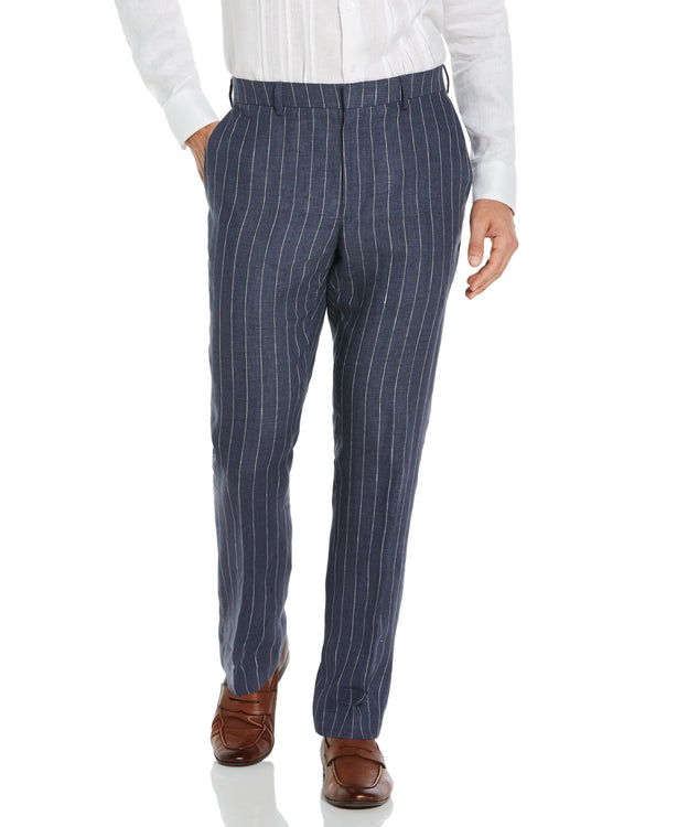 100% Linen Pinstripe Pant | Cubavera