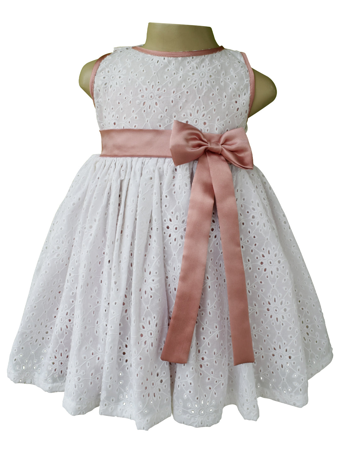 Kids Dress | Faye Blush Pink Eyelet Dress - faye