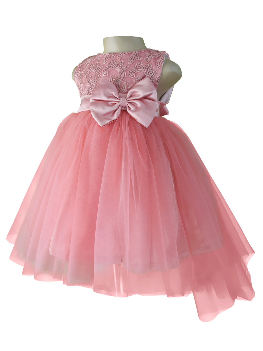 Baby Girl Dress | Faye Blush pink Hi-lo Party Dress - faye