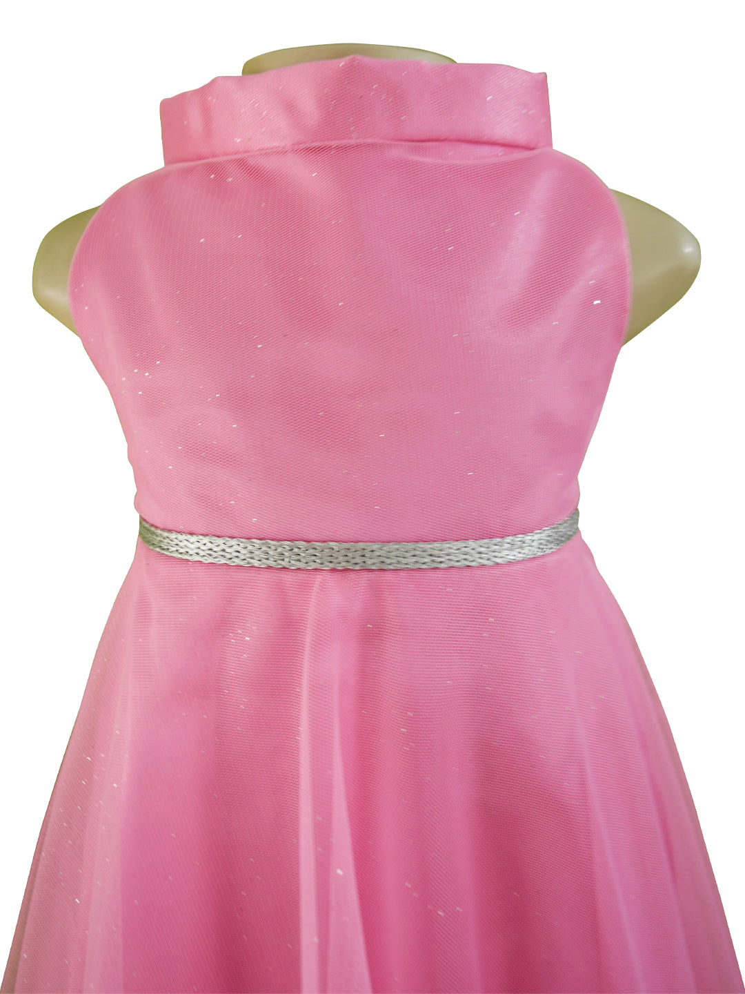 Girls Party Dresses | Faye Candy Pink High Neck Dress - faye