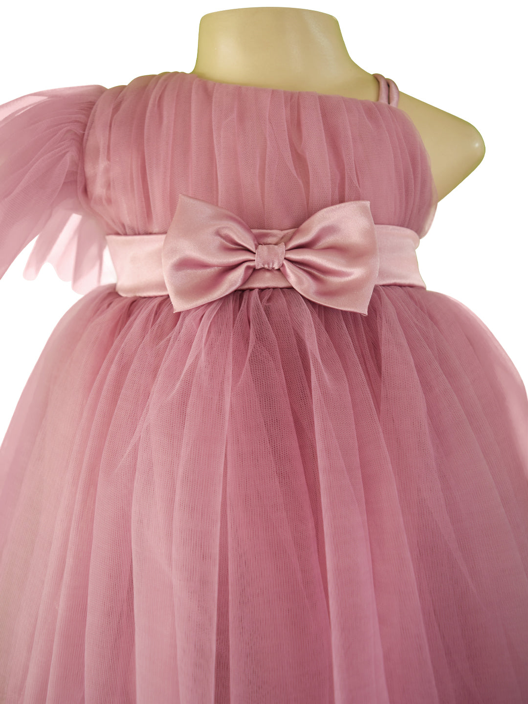 Baby Girl Dress | Faye Mauve One Shoulder Dress - faye