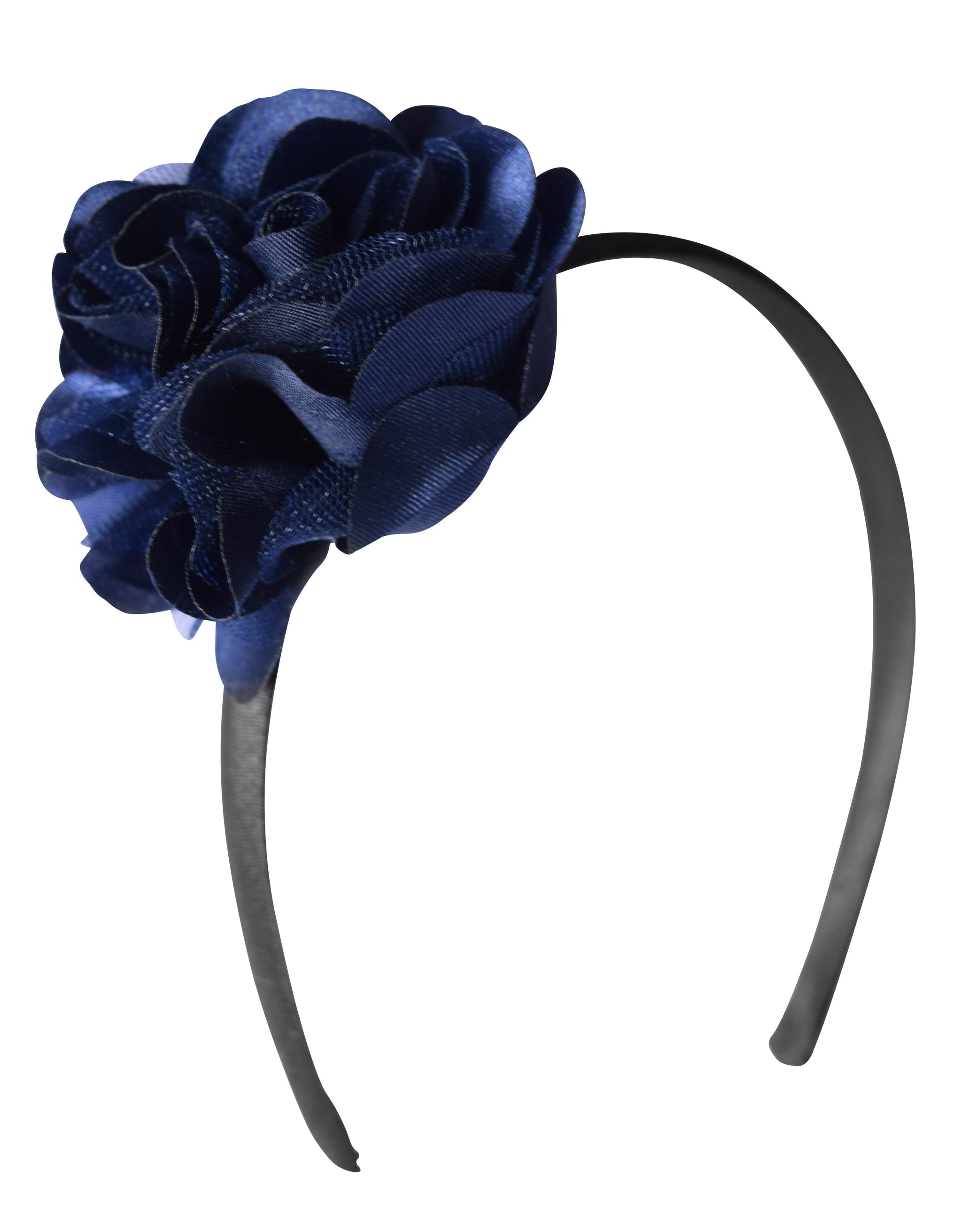 black flower hair band