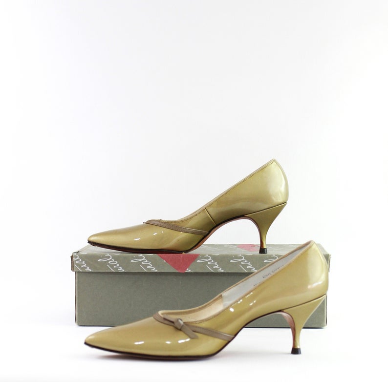 Vintage Gold High Heels - 1960s Gold 