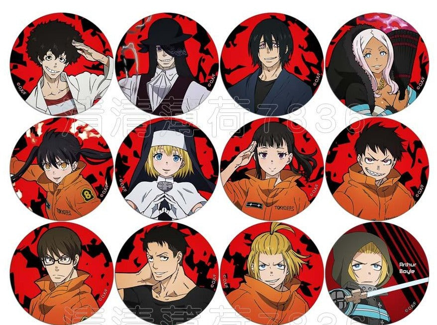 Fire Force Anime Characters Bronzing Process Hn-Series Set of