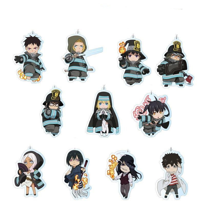 2021 New Anime Fire Force Acrylic Lapel Pin Shinmon Maki Tamaki