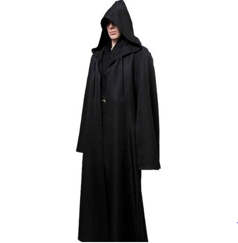 Star Wars Black Jedi Robe Cosplay Costume - CosplayFTW
